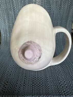 Vintage Ceramic Boob Breast Novelty Sipper Coffee Cup Mug